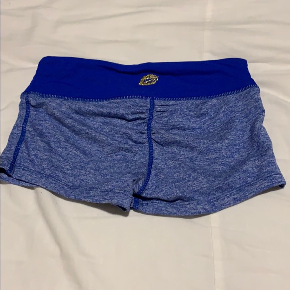 Girls blue booty shorts